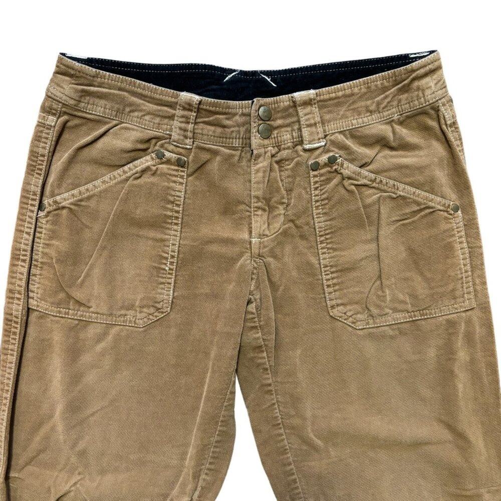 KUHL Low Rise Flap Pocket Microsuede Utility Pants in Tan Brown  Y2K  SZ 6